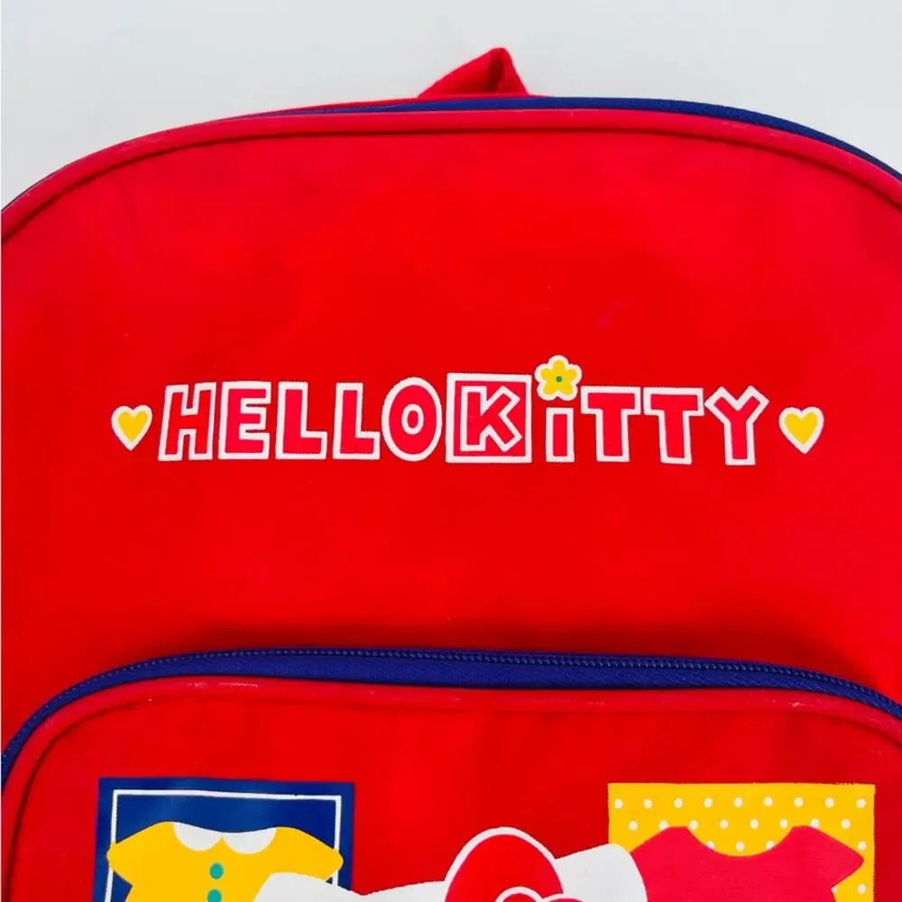 HELLO KITTY Sanrio Backpack Vintage Red Y2K 90s 1996 Kidcore 100% PVC School